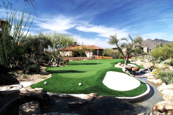 Edmonton backyard putting green